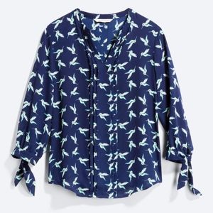 Gorgeous hummingbird print blouse